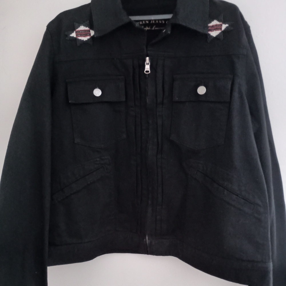 Lauren Ralph Lauren Black Jean Jacket